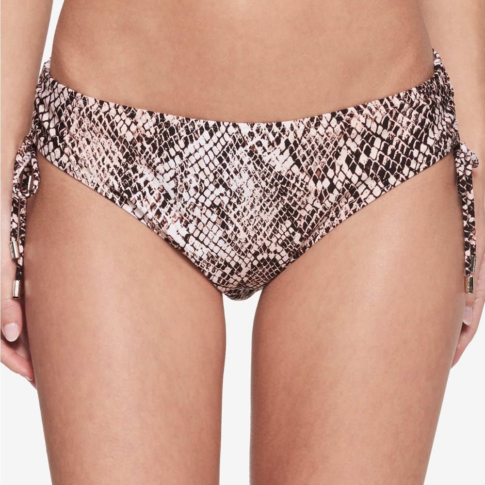 Calvin Klein Chameleon Nectar Shirred Side Tie Bikini Bottoms Large